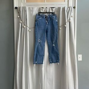 Lightly work free people high waisted jeans